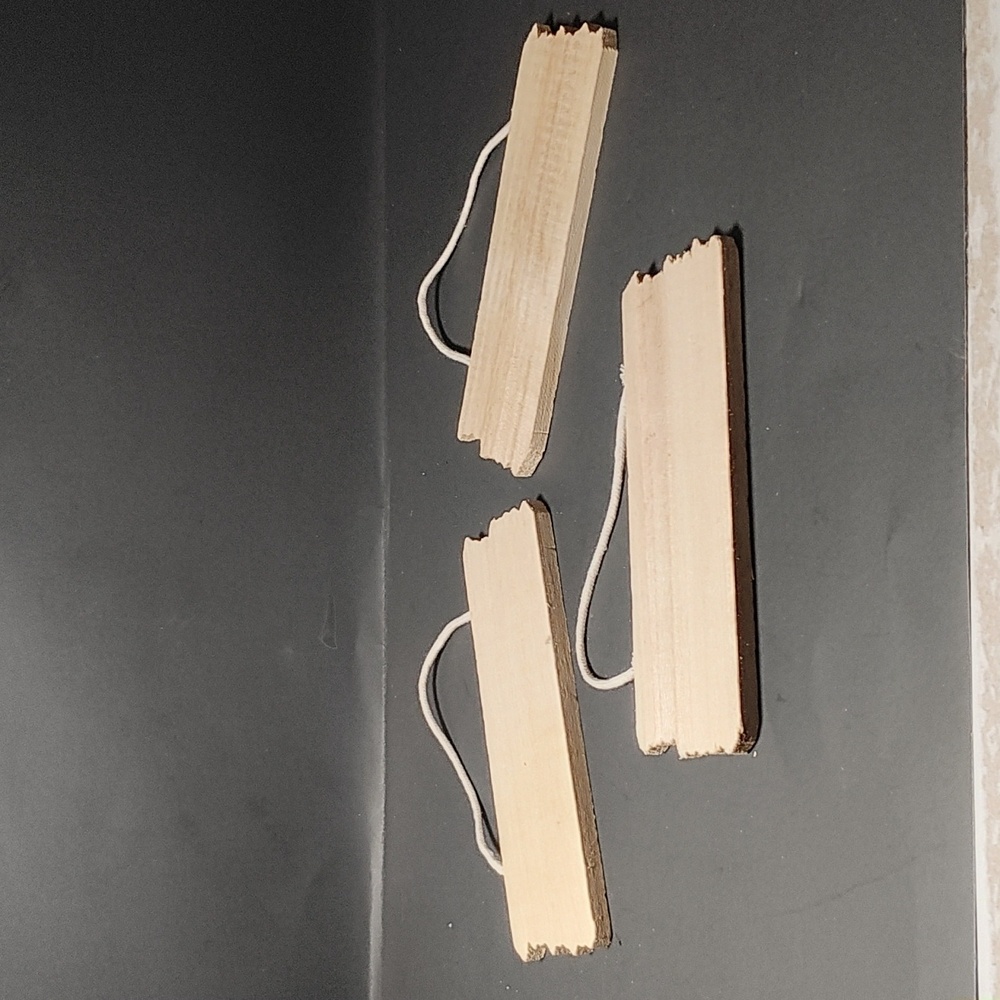Set of blank wooden signs